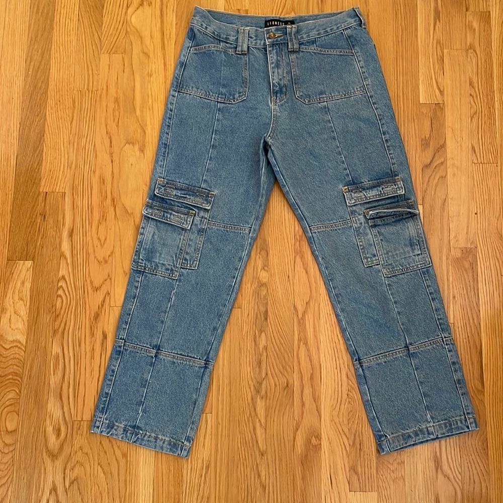 Straight cargo jeans